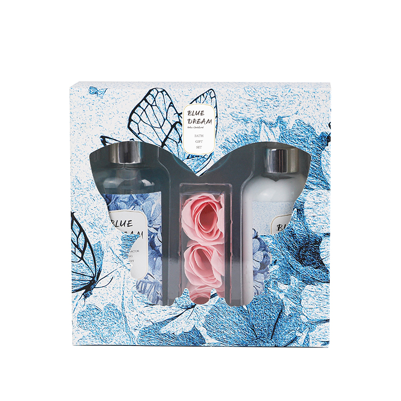 Butterfly Bathroom Body Wash And Lotion Set