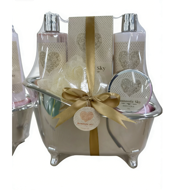 Romantic Sky Bathtub Spa Gift Set - 5 Pcs Luxury Skincare Gift Set & Body Care Kit