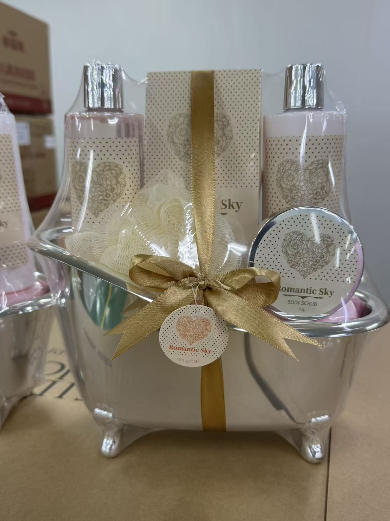 Romantic Sky Bathtub Spa Gift Set - 5 Pcs Luxury Skincare Gift Set & Body Care Kit
