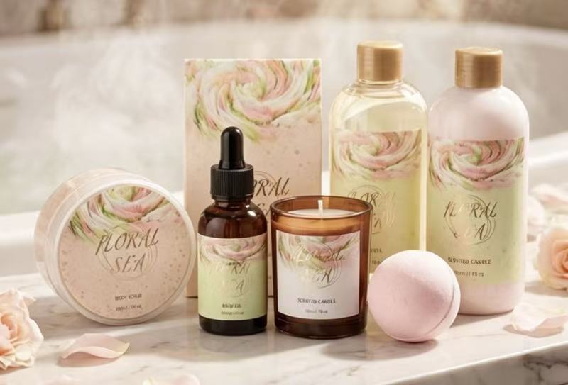 Flower Field Series Bath and Body Care Products Gift Set