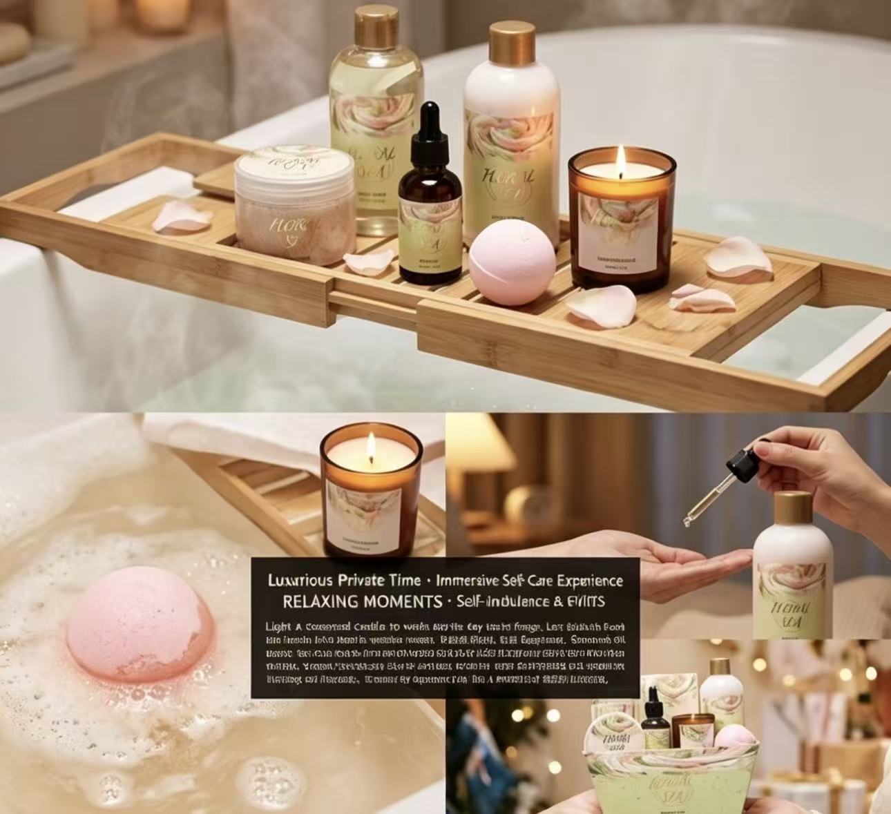 luxury home spa bath kit