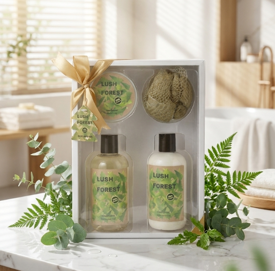 Natural Forest Scent Bath Gift Set Shower Gel & Body Lotion Full Body Skincare Kit For Women Men Birthday Present