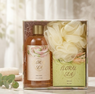 Floral Sea Petal Shower Bath Gift Set | Luxury All-in-One Home Spa Kit