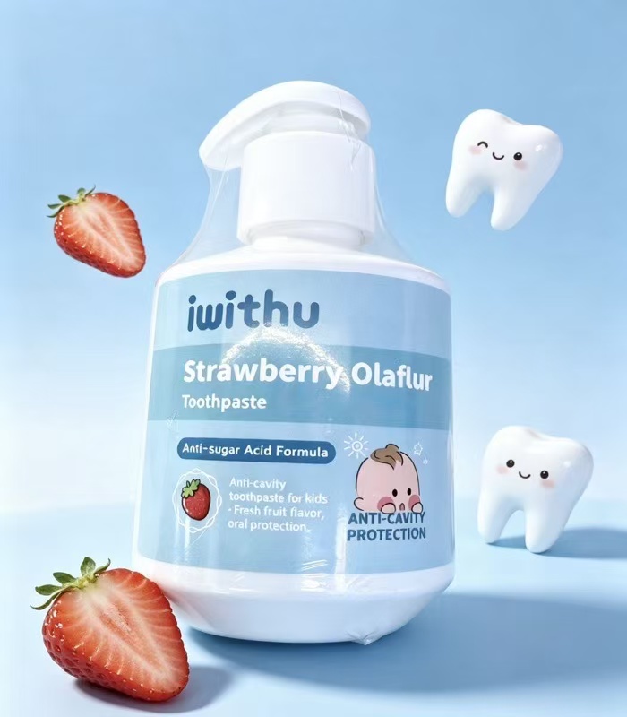 Iwithu Kids Strawberry Olaflur Toothpaste | Anti-Cavity & Anti-Sugar Acid Formula, Gentle Oral Protection for Toddlers & Children Iwithu Kids Strawberry Olaflur Toothpaste | Anti-Cavity & Anti-Sugar Acid Formula, Gentle Oral Protection for Toddlers & Children