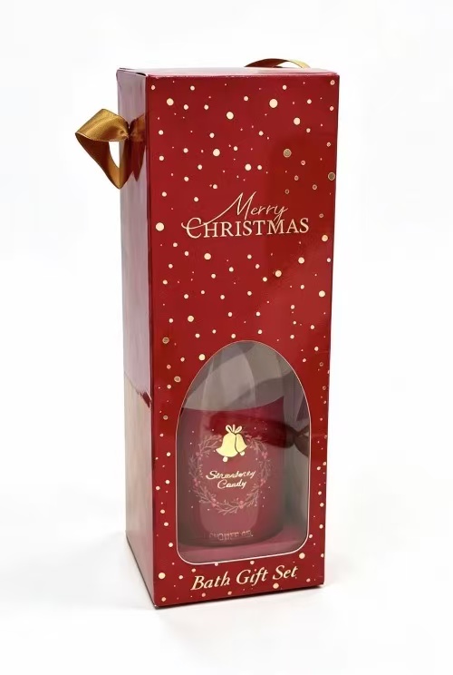 Christmas Red Wine Bottle Shower Gel Gift Set Merry Christmas Festive Bath Gift Box Christmas Red Wine Bottle Shower Gel Gift Set Merry Christmas Festive Bath Gift Box