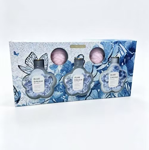 BLUE DREAM Butterfly Oud Sandalwood Bath & Scented Candle Gift Set Luxury Spa Bath Kit For Gift BLUE DREAM Butterfly Oud Sandalwood Bath & Scented Candle Gift Set Luxury Spa Bath Kit For Gift