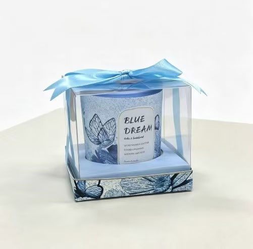 BLUE DREAM Butterfly Oud Sandalwood Scented Candle, Luxury Mini Aromatherapy Candle For Holiday & Bridesmaid Gifts BLUE DREAM Butterfly Oud Sandalwood Scented Candle, Luxury Mini Aromatherapy Candle For Holiday & Bridesmaid Gifts