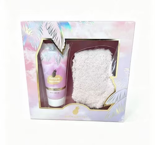 Pineapple Summer Foot Care Bath Gift Set Pink Spa Souvenir Box