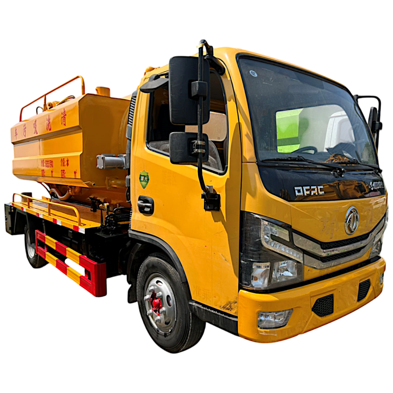 Camion de nettoyage et d'aspiration des eaux usées Dong Feng 4+2 mètres cubes d'occasion
