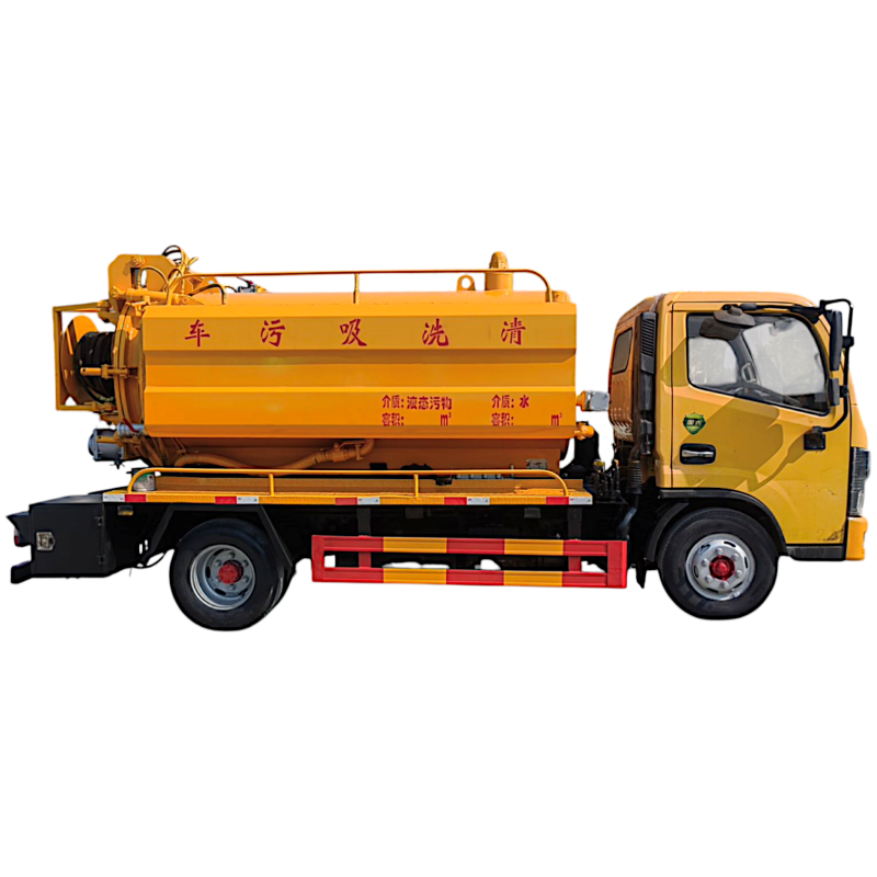 Camion de nettoyage et d'aspiration des eaux usées Dong Feng 4+2 mètres cubes d'occasion