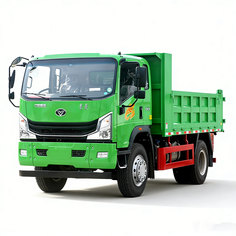 Camions-bennes Sinotruk 4x2 de 5 tonnes avec moteurs de 200 ch et bennes de 3,2 mètres pour la construction urbaine.