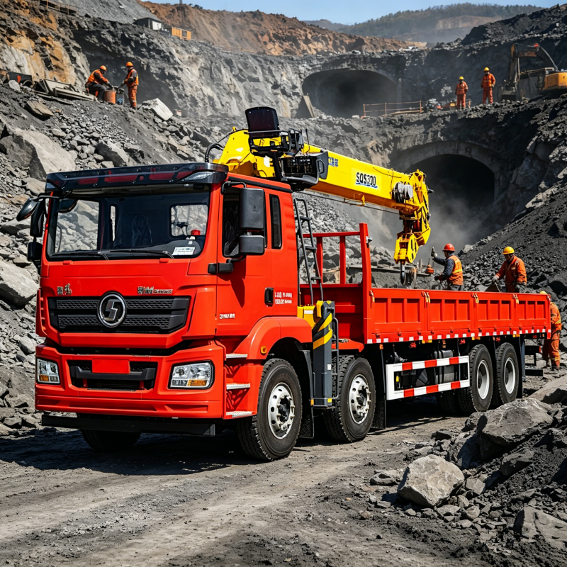 SHACMAN 8x4 Mobile crane truck