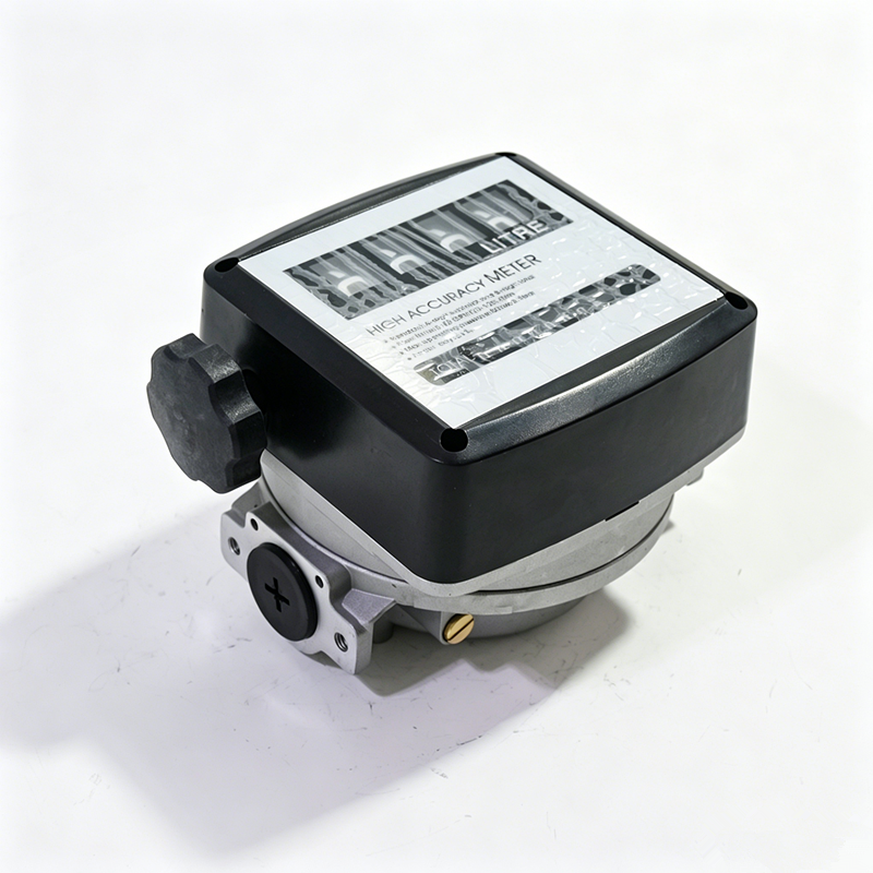 Multifunctional FM-120 Digital Flow Meter, 20-120L/min ±1% Accuracy 4 Digit Diesel Liter Counter, Complete Pump Assembly