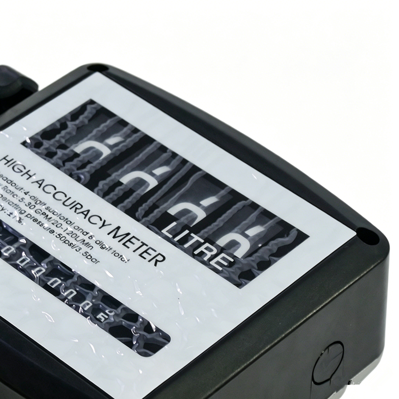 Multifunctional FM-120 Digital Flow Meter, 20-120L/min ±1% Accuracy 4 Digit Diesel Liter Counter, Complete Pump Assembly
