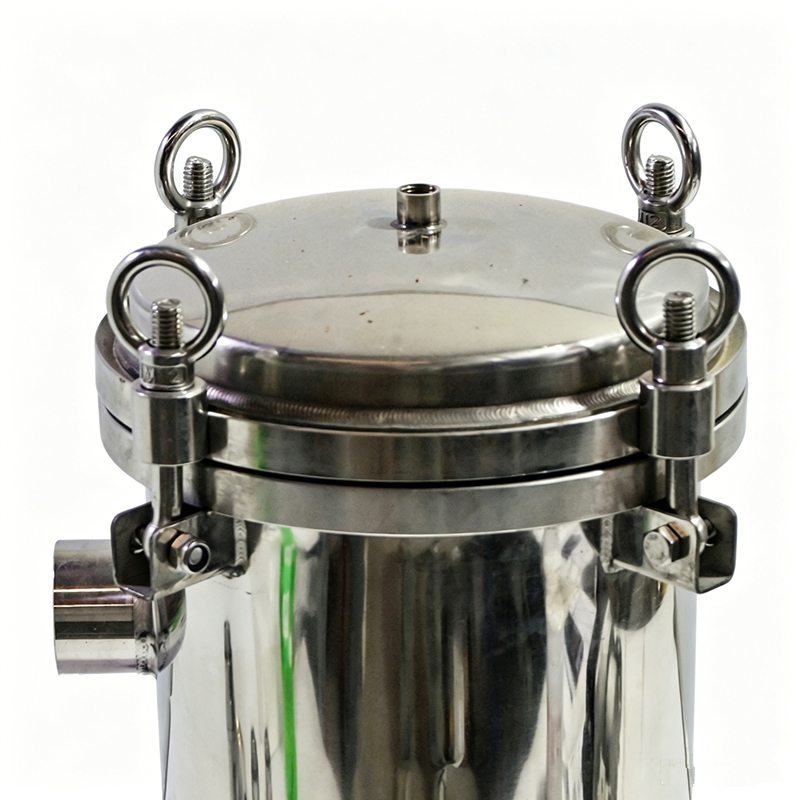 High Pressure Stainless Steel Cartridge Oil Filter, Quick Open Clamp Industrial Liquid Filtration Equipment DN25