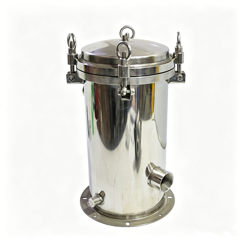 High Pressure Stainless Steel Cartridge Oil Filter, Quick Open Clamp Industrial Liquid Filtration Equipment DN25
