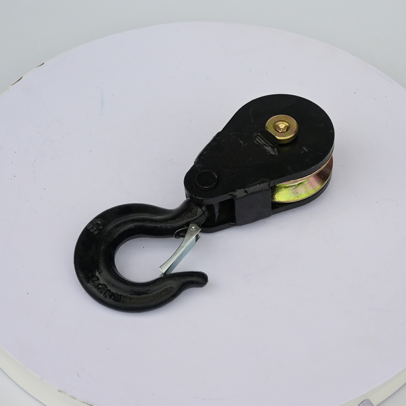 Poulie en acier au carbone pour câble métallique, poulie pour treuil de remorque, poulie robuste pour camions de secours