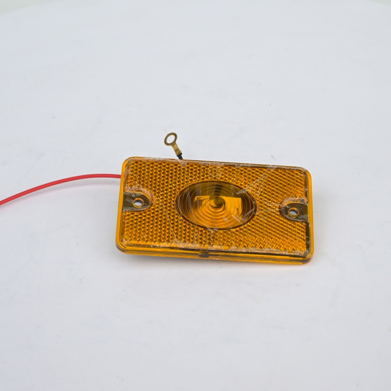 12V 24V бүх нийтийн улбар шар дөрвөлжин LED хажуугийн тэмдэглэгээний гэрэл, ус нэвтэрдэггүй ачааны машины чиргүүл/аврах тээврийн хэрэгслийн хажуугийн тусгал