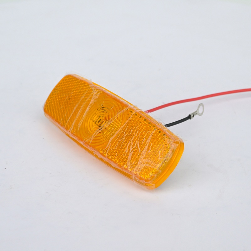 12V 24V бүх нийтийн улбар шар дөрвөлжин LED хажуугийн тэмдэглэгээний гэрэл, ус нэвтэрдэггүй ачааны машины чиргүүл/аврах тээврийн хэрэгслийн хажуугийн тусгал