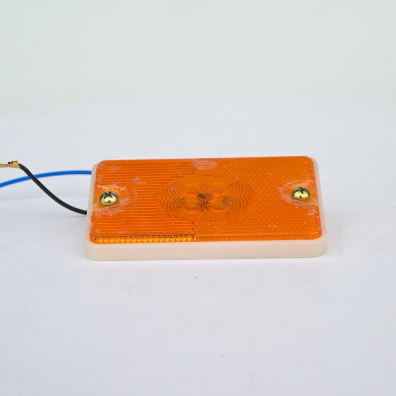 12V 24V бүх нийтийн улбар шар дөрвөлжин LED хажуугийн тэмдэглэгээний гэрэл, ус нэвтэрдэггүй ачааны машины чиргүүл/аврах тээврийн хэрэгслийн хажуугийн тусгал