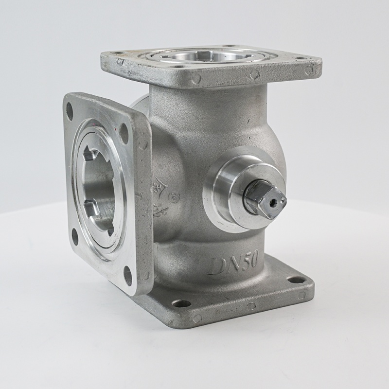 Nueva válvula de bola de tres vías de alto caudal JinCheng DN50 DV65 con estructura de aleación de aluminio, soporta presiones de 1,4 MPa a 2 MPa. Válvula de control de tuberías.