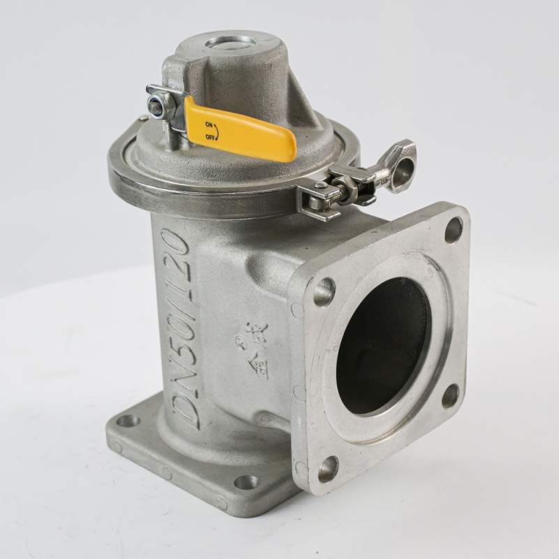 three Way Square Flange Ball Valve with Filter Screen