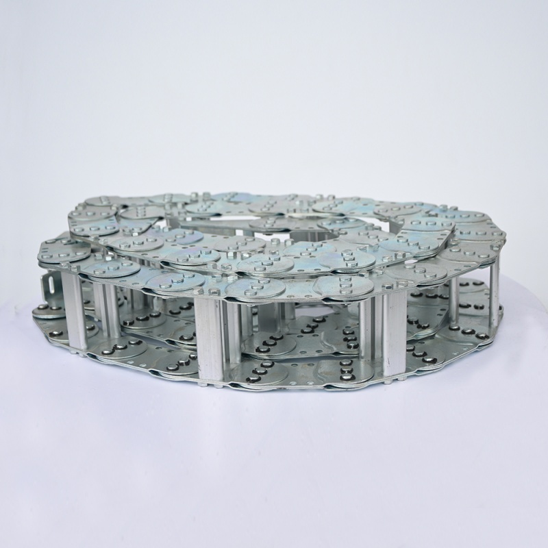 Chaîne porte-tuyaux hydrauliques : chaîne porte-tuyaux en câble d'aluminium de type pont, chaîne porte-tuyaux hydrauliques pour remorques