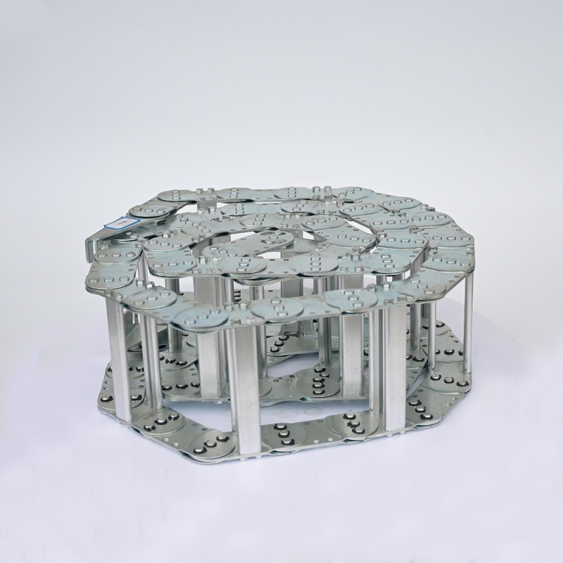 Chaîne porte-tuyaux hydrauliques : chaîne porte-tuyaux en câble d'aluminium de type pont, chaîne porte-tuyaux hydrauliques pour remorques