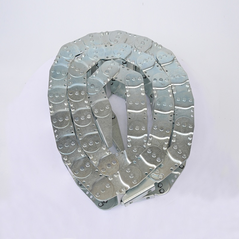 Chaîne porte-tuyaux hydrauliques : chaîne porte-tuyaux en câble d'aluminium de type pont, chaîne porte-tuyaux hydrauliques pour remorques
