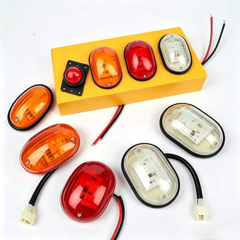 Feu de position latéral ovale universel à LED 12/24 V pour camions et remorques, étanche