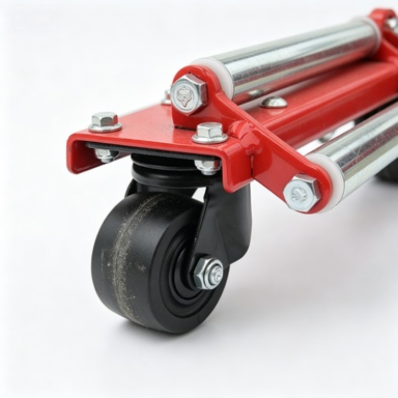 Xe đẩy thủy lực bằng gang chịu tải nặng với bánh xe xoay 360°, thiết bị di chuyển xe di động dùng cho xe kéo cứu hộ và xe cứu hộ.