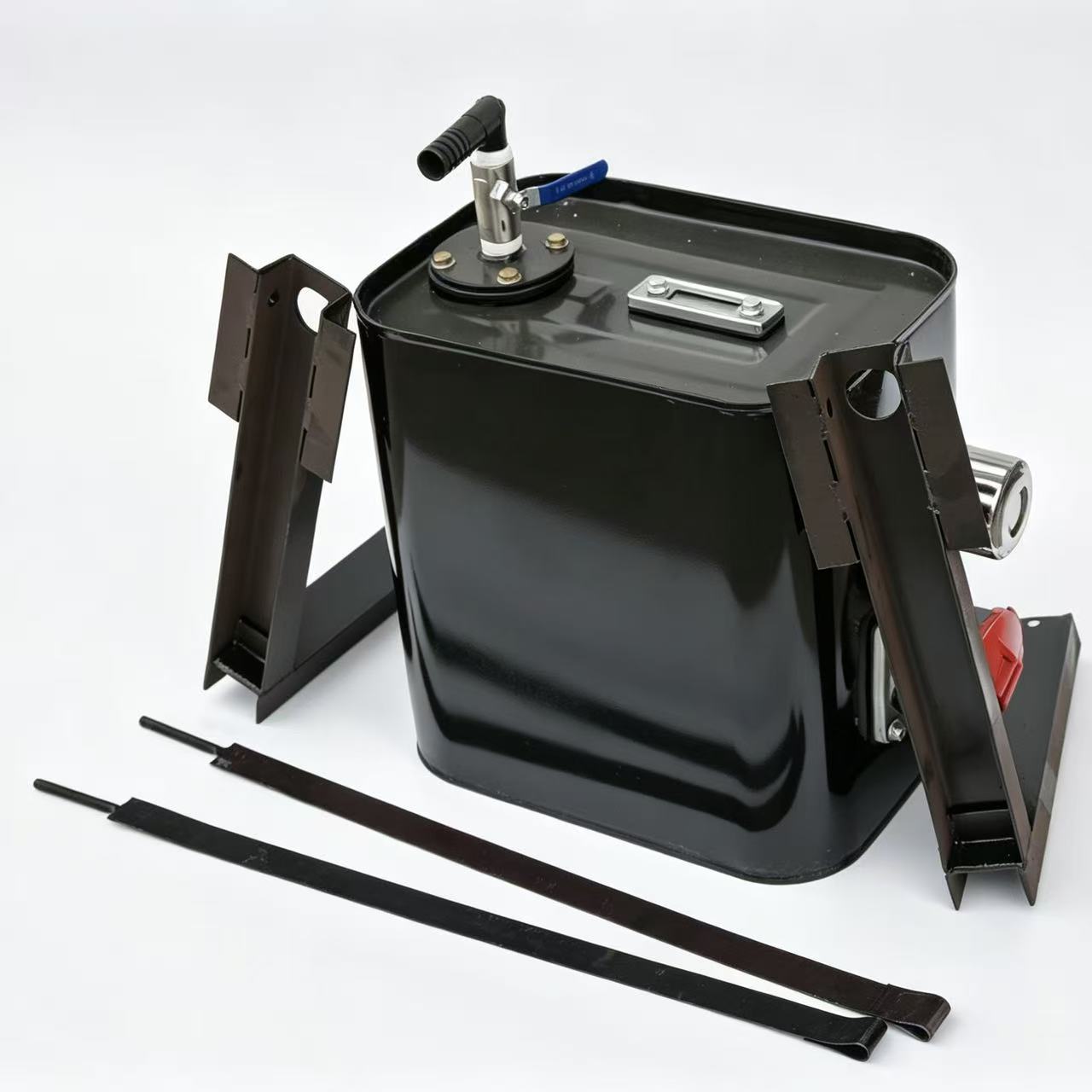 Rescue tow truck hydraulic tank with filter