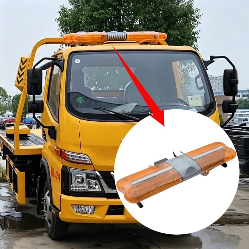 Barre lumineuse stroboscopique à LED haute luminosité DC12V/24V pour montage sur toit de véhicule d'urgence, camion et chantier