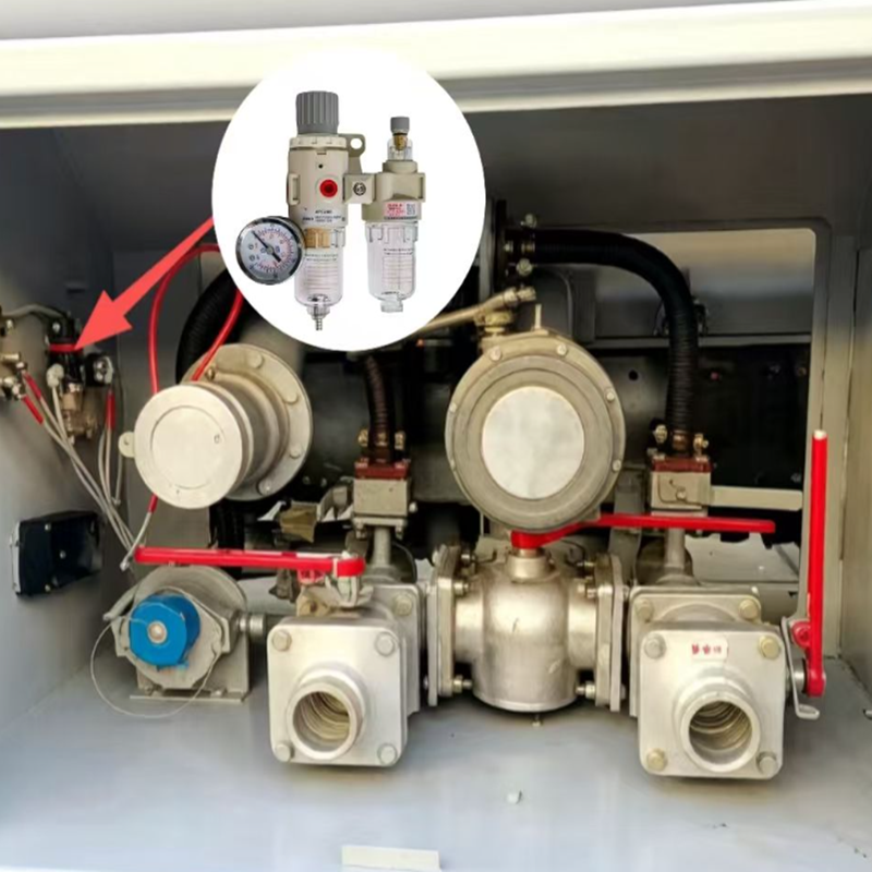 Processeur de source d'air AFC-2000, filtre-régulateur-lubrificateur pneumatique 1,0 MPa pour camion-citerne à pétrole et turbine d'huile