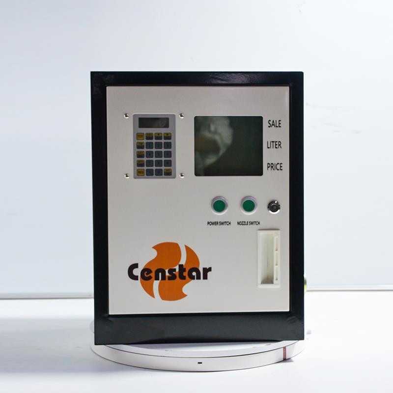 Distributeur de carburant compact miniature alimenté en courant alternatif/continu, avec compteur numérique et imprimante, pour les opérations de ravitaillement en diesel à petite échelle montées sur camion.