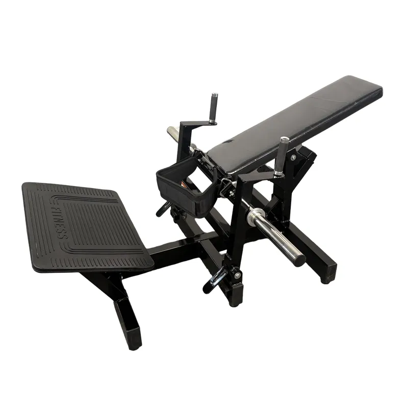 Máquina de ginástica com impulso de quadril com carga de placa