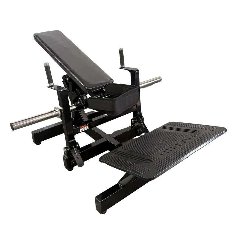 Máquina de ginástica com impulso de quadril com carga de placa