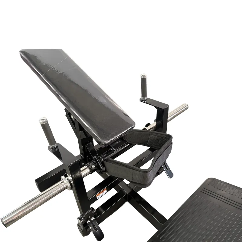 Máquina de ginástica com impulso de quadril com carga de placa