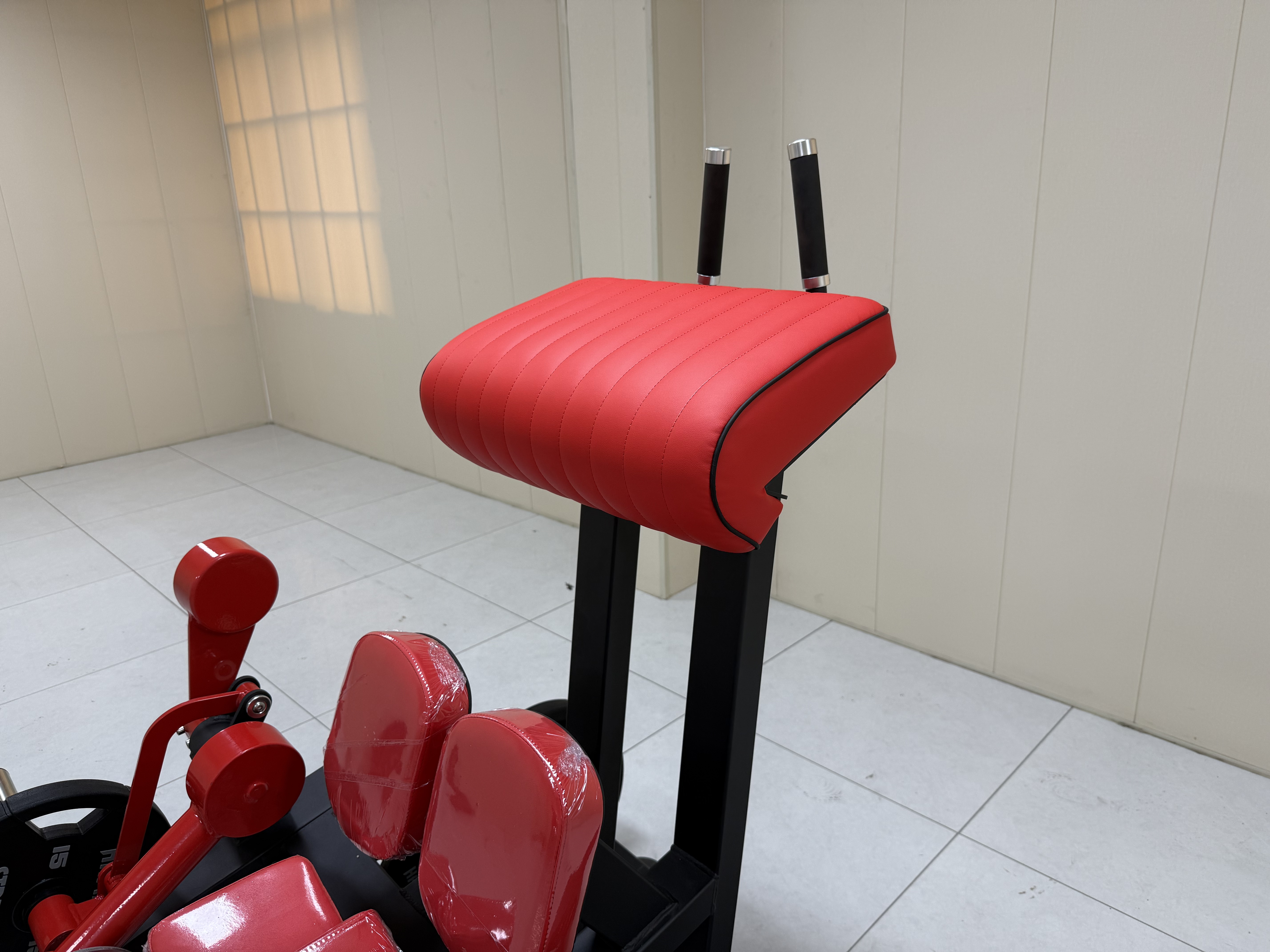 Máquina de flexão de pernas ajoelhada com carga de placas