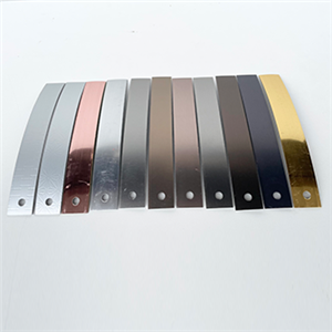 Bandă de margine din oțel inoxidabil din PVC periat metalic