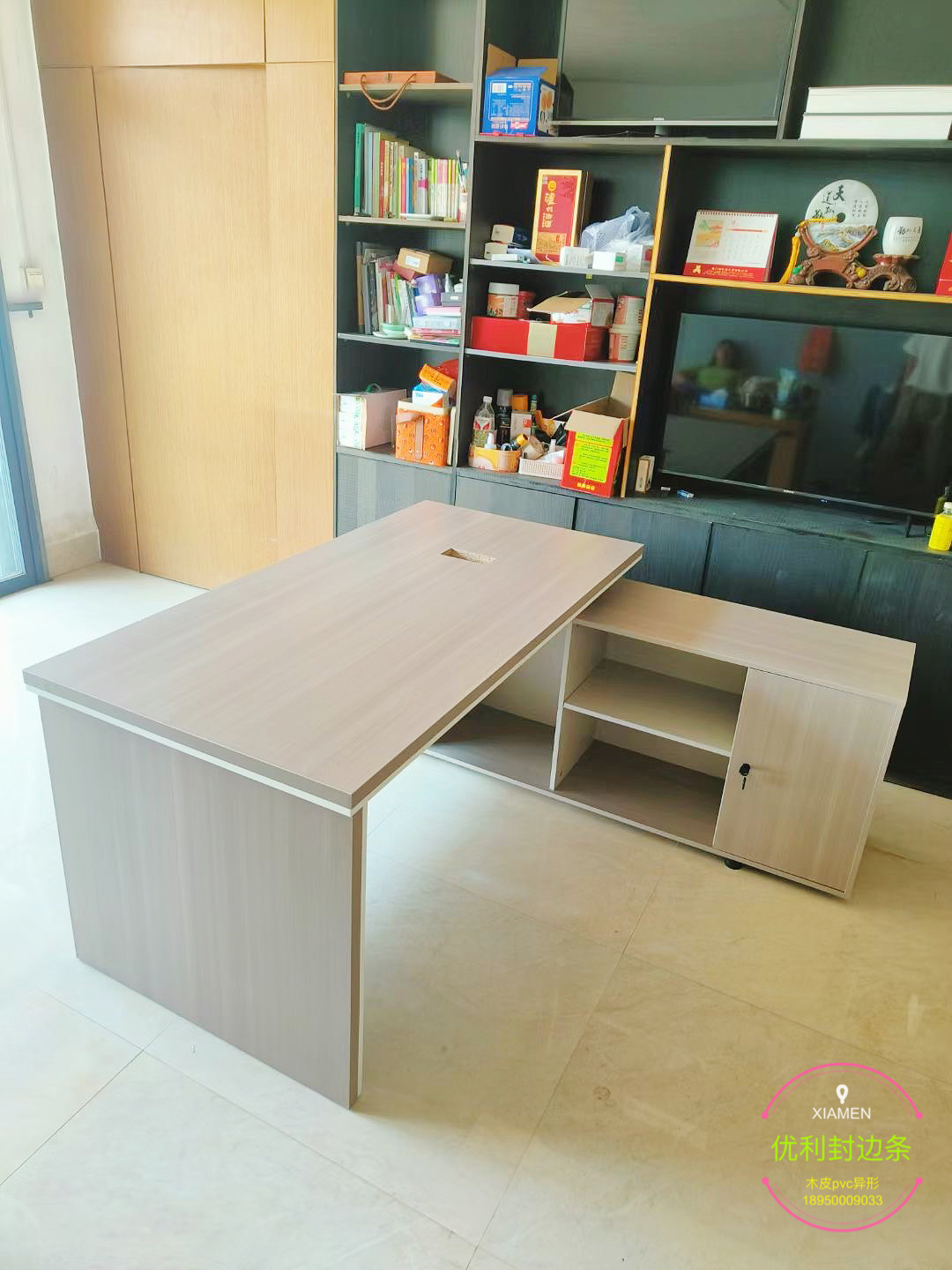 Double color edge banding for countertops