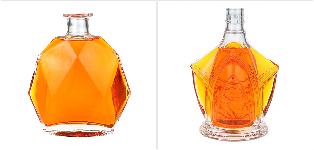 liquor hip flask flat glass bottles