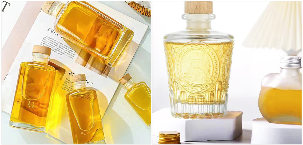 premium glass bottle with cork