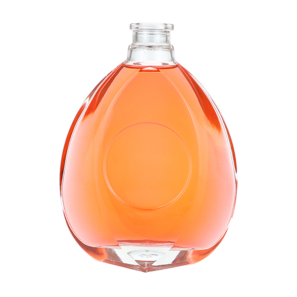Luxury Super Flint Liquor 700 ml Embossed Spirit Bottles With Cork Stoppers 700ml Empty Clear XO Brandy Bottle