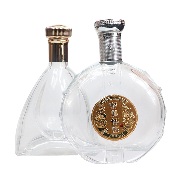 Premium Quality Exquisite Round Wine Bottle Empty Beverage Liquor Glass Bottle 250ml 500ml With Cork Stopper