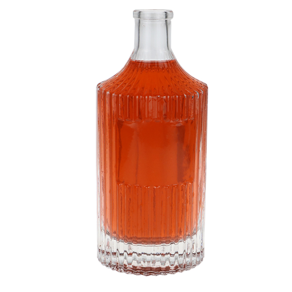 Ustom Super Flint 750ml 1000ml Round Empty Clear Ttequila Glass Bottle