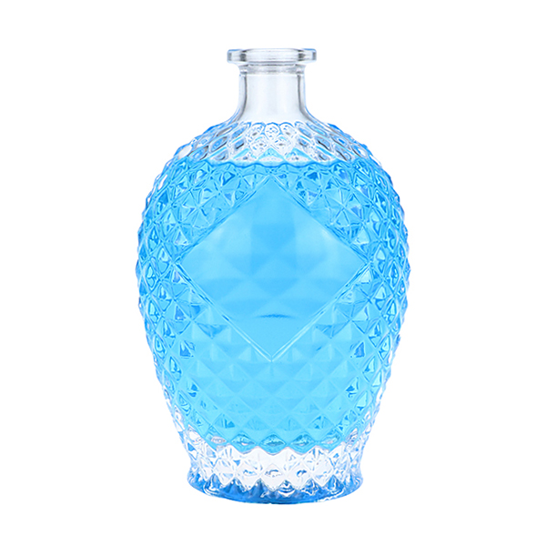 Ustom Super Flint 750ml 1000ml Round Empty Clear Ttequila Glass Bottle