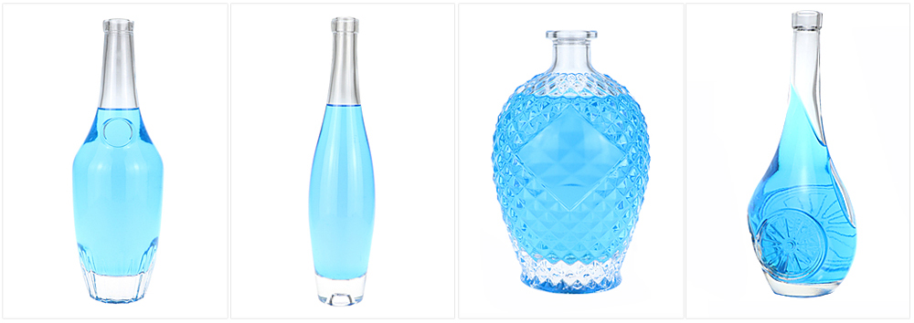 Empty Clear Ttequila Glass Bottle