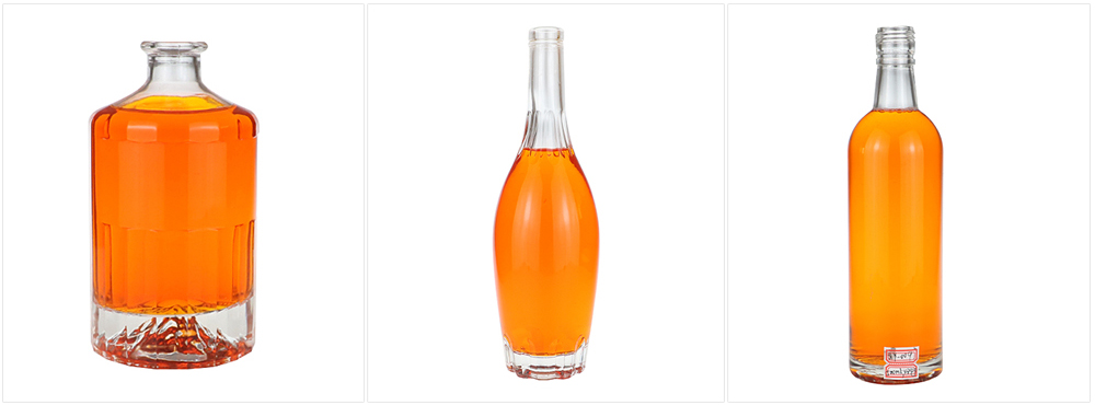 Flint Clear Glass Stout Round Bottle