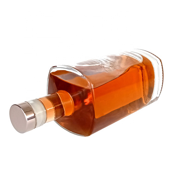 Luxury 250ml 300ml Flat Glass Bottle With Black Cork For Whiskey Vodka Rum Cooking Oil And Perfume Empty Glass Bottle